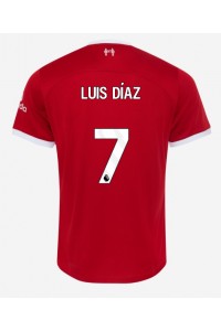 Liverpool Luis Diaz #7 Jalkapallovaatteet Kotipaita 2023-24 Lyhythihainen